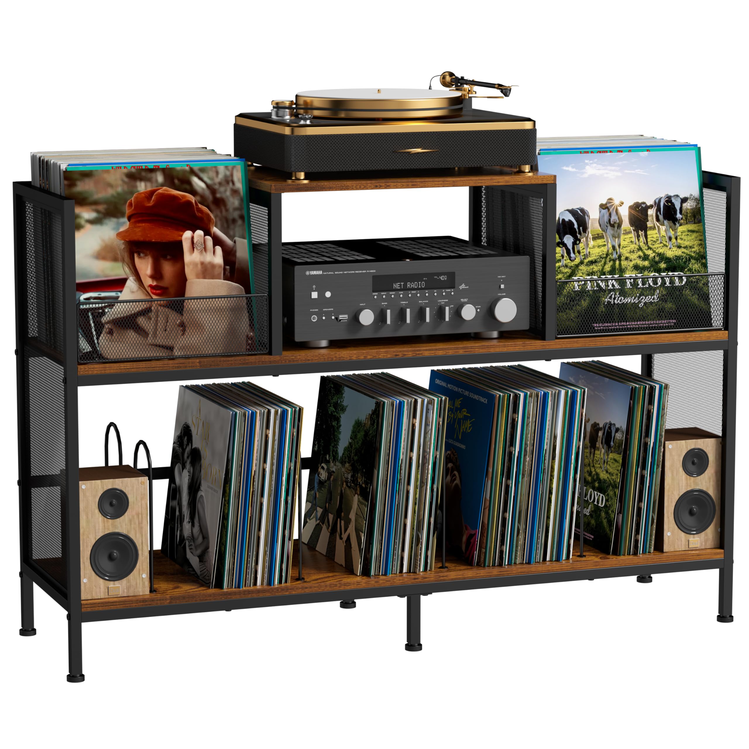 Amazon.com: Large Vintage Record Player Table with 4 Adjustable